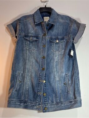 Liverpool Light Wash Denim Short-Sleeve Jacket New With Tags!!!  1175